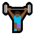 🏋🏾‍♀️ woman lifting weights: medium-dark skin tone display on Windows